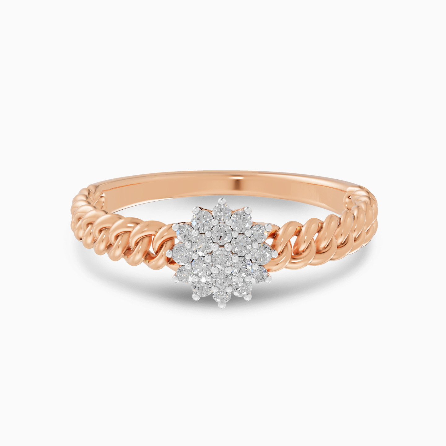 Sphere Braided Diamond Ring In 18K Gold - 2 Sphere Braided Diamond Ring In 18K Gold - 2