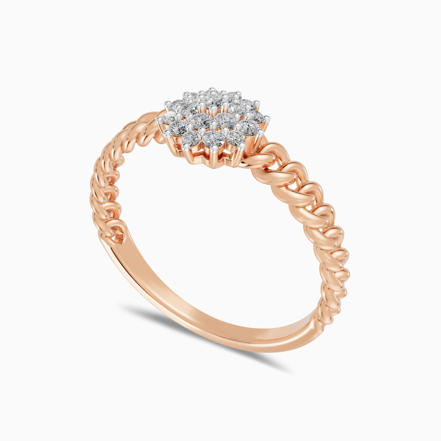 Sphere Braided Diamond Ring In 18K Gold - 4 Sphere Braided Diamond Ring In 18K Gold - 4