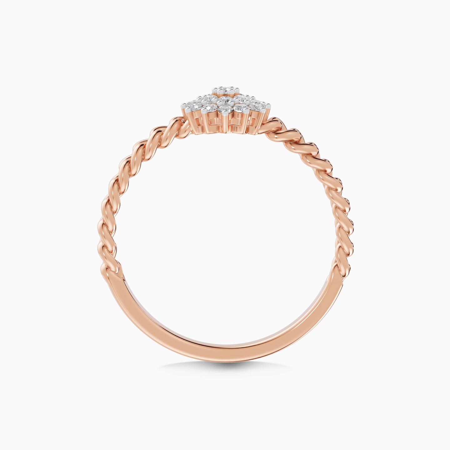 Sphere Braided Diamond Ring In 18K Gold - 5 Sphere Braided Diamond Ring In 18K Gold - 5
