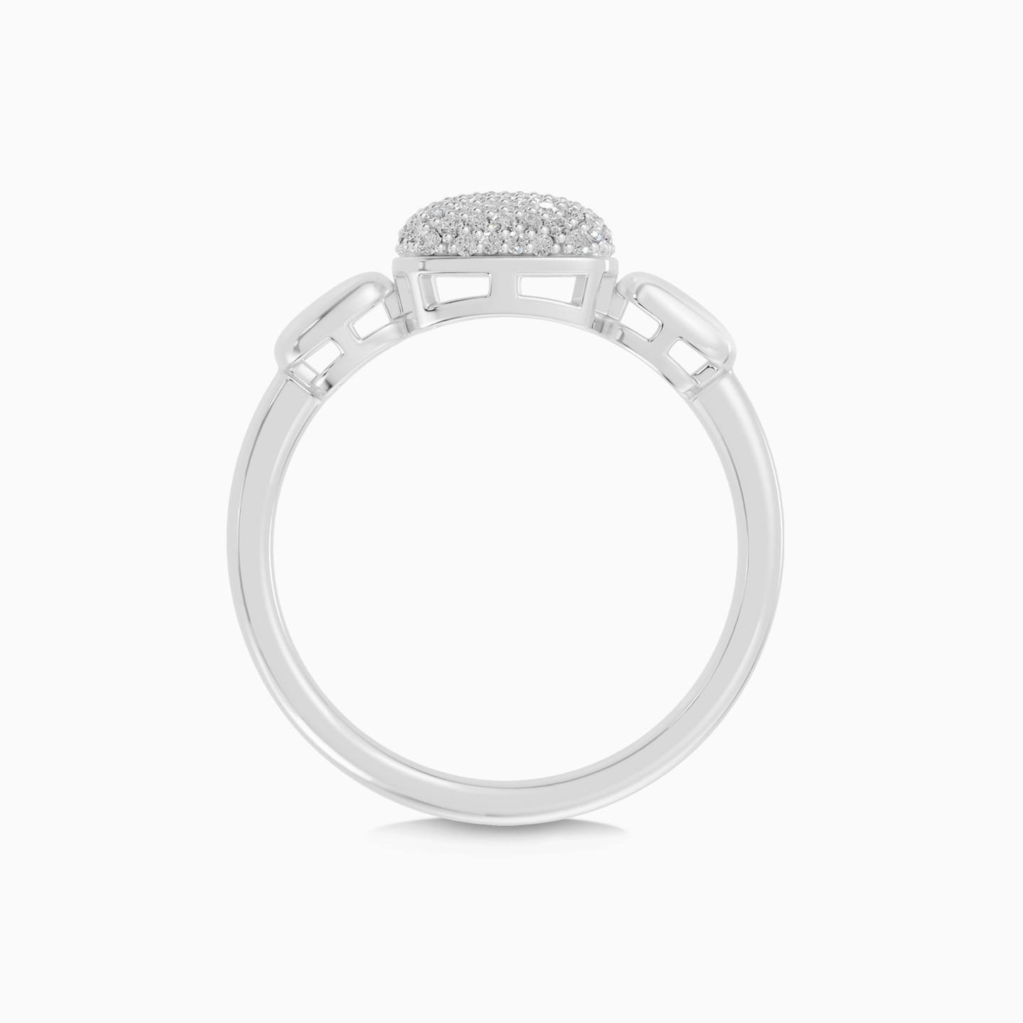 Cushion Paved Diamond Ring In 18K Gold - 9 Cushion Paved Diamond Ring In 18K Gold - 9