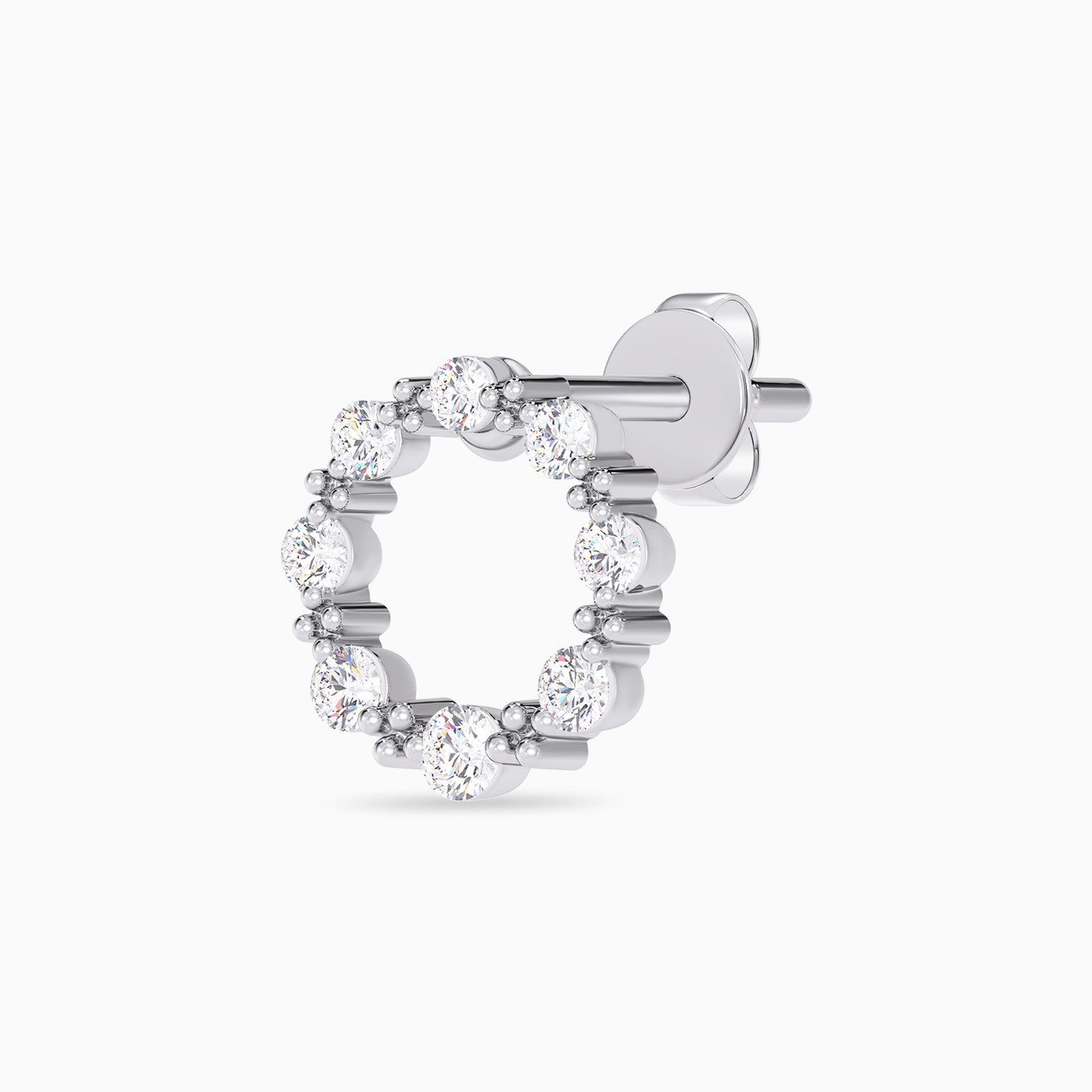 Circular Sequence Diamond Stud Earrings In 18K Gold - 5 Circular Sequence Diamond Stud Earrings In 18K Gold - 5