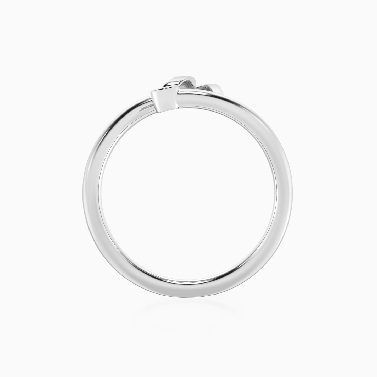 Letter (K) Lab Grown Diamonds Sterling Silver Ring - 3 Letter (K) Lab Grown Diamonds Sterling Silver Ring - 3