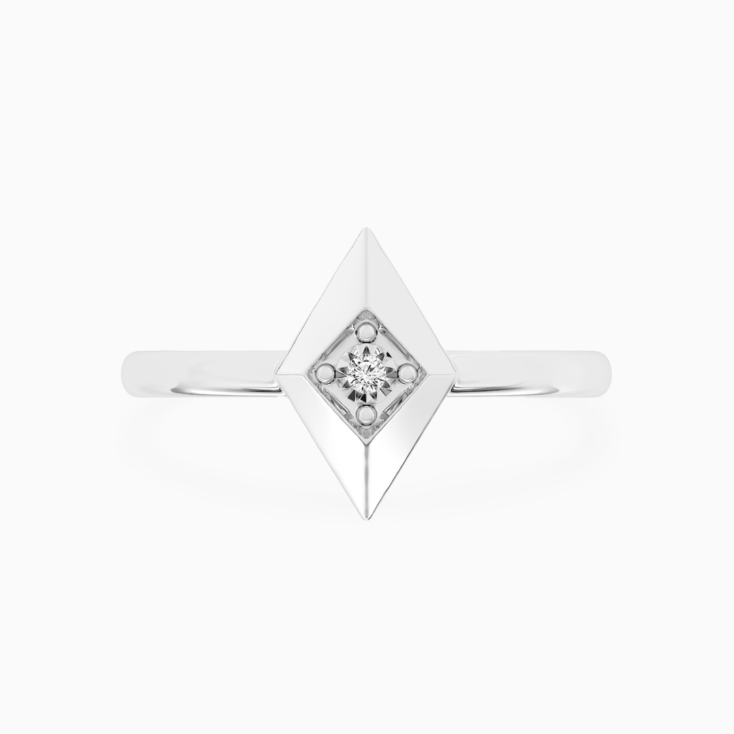 Lozenge Lab Grown Diamonds Sterling Silver Ring Lozenge Lab Grown Diamonds Sterling Silver Ring