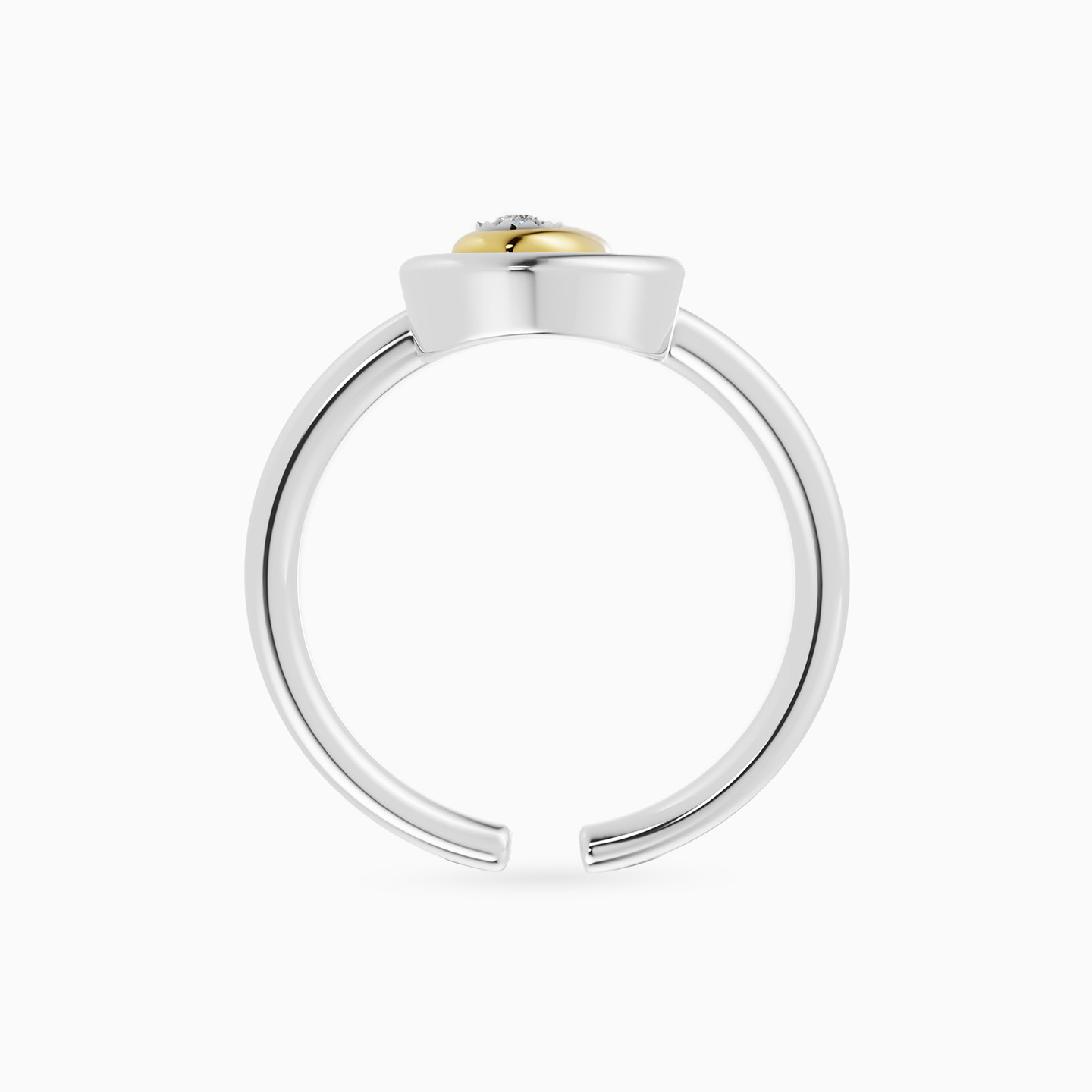 Pear Lab Grown Diamonds Sterling Silver Ring - 3 Pear Lab Grown Diamonds Sterling Silver Ring - 3