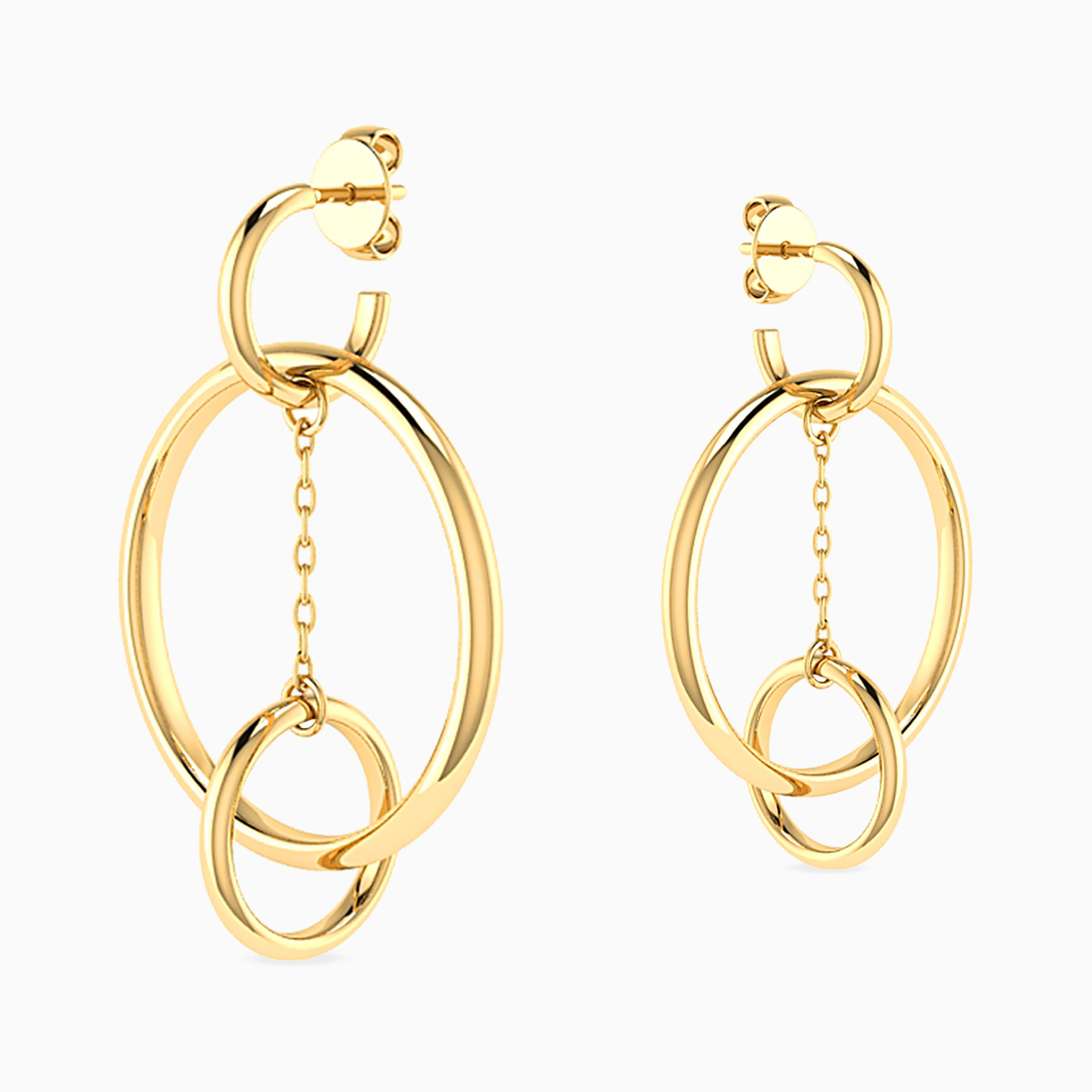 18K Gold Hoop Earrings - 3