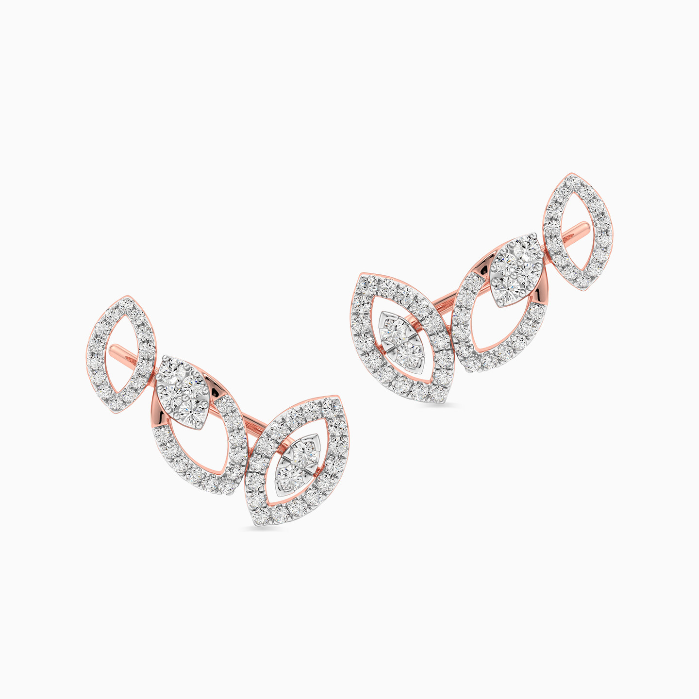 Marquise Diamond Earrings in 18K Gold - 4 Marquise Diamond Earrings in 18K Gold - 4