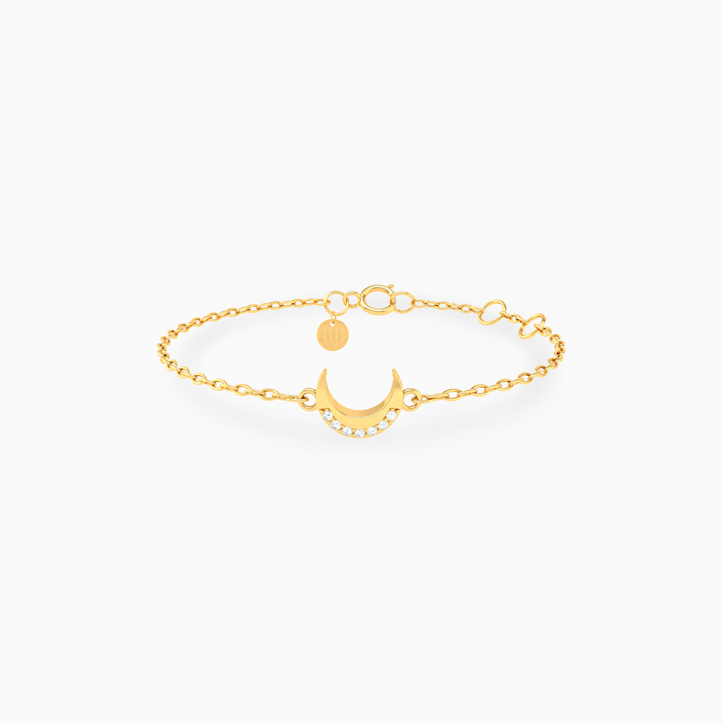 Kids Cresent Diamond Chain Bracelet in 18K Gold Kids Cresent Diamond Chain Bracelet in 18K Gold
