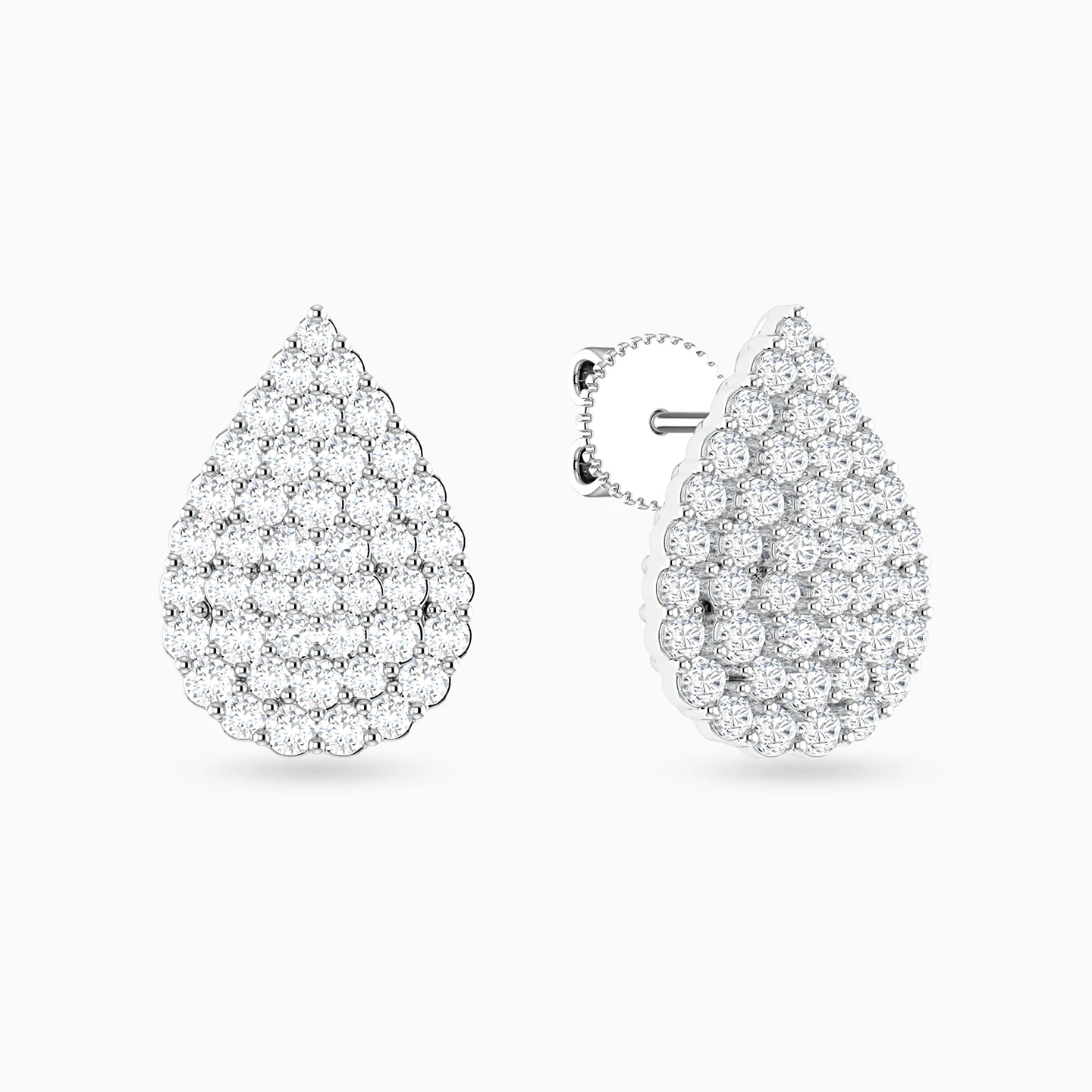 Teardrop Diamond Stud Earrings In 18K Gold Teardrop Diamond Stud Earrings In 18K Gold