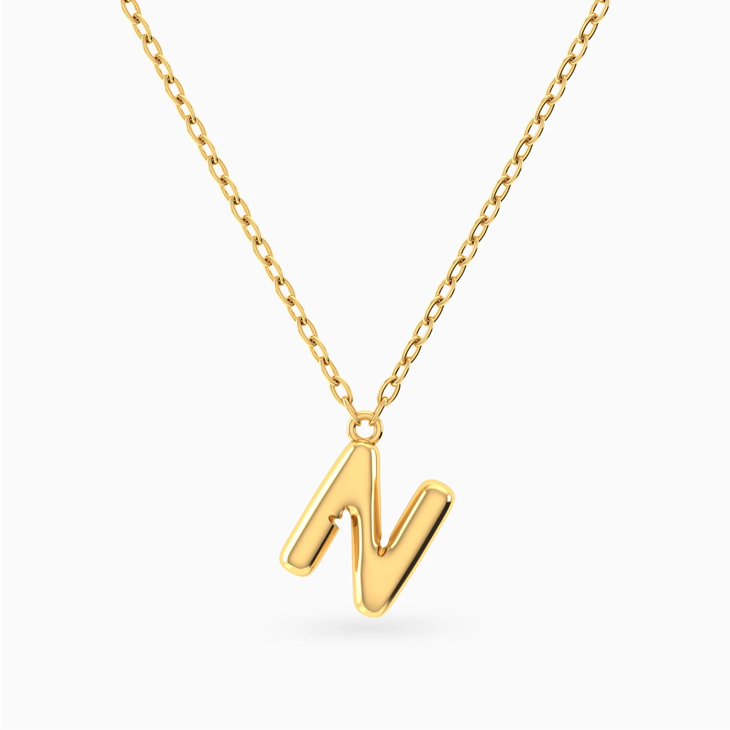 Letter N Pendant Necklace in 18K Gold Letter N Pendant Necklace in 18K Gold