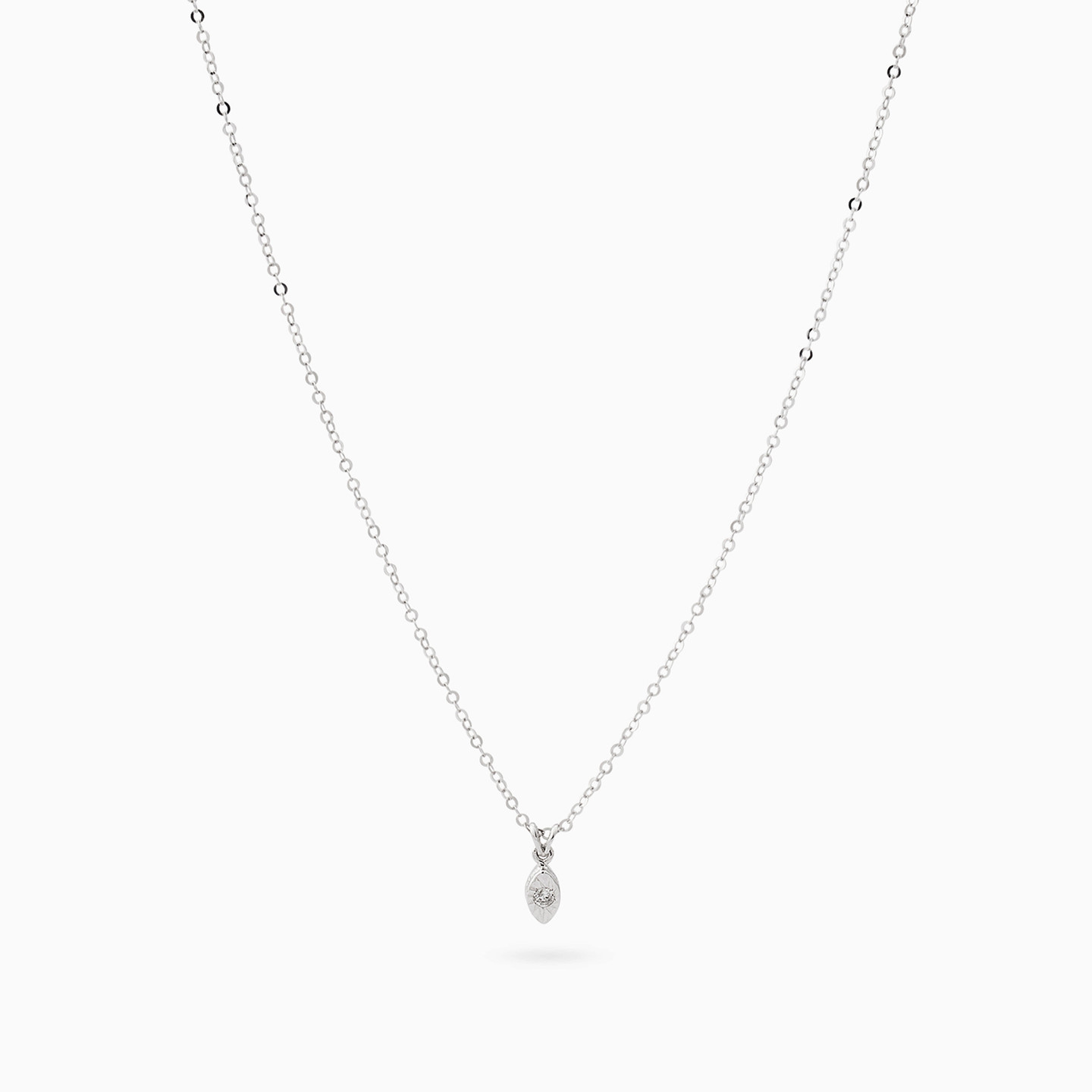 18K Gold Cubic Zirconia Pendant Necklace - 3