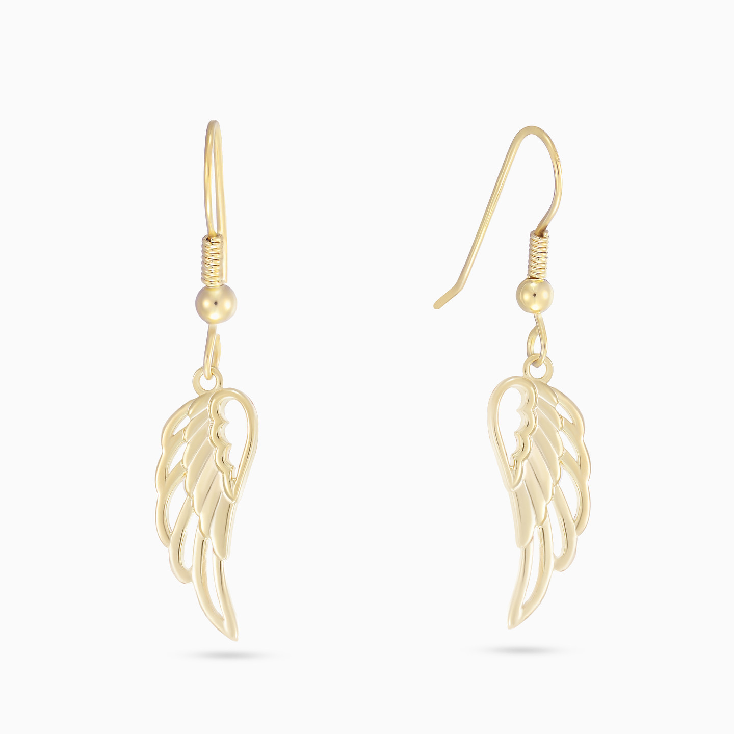 Wing Drop Earrings in Yellow Gold Plating Wing Drop Earrings in Yellow Gold Plating
