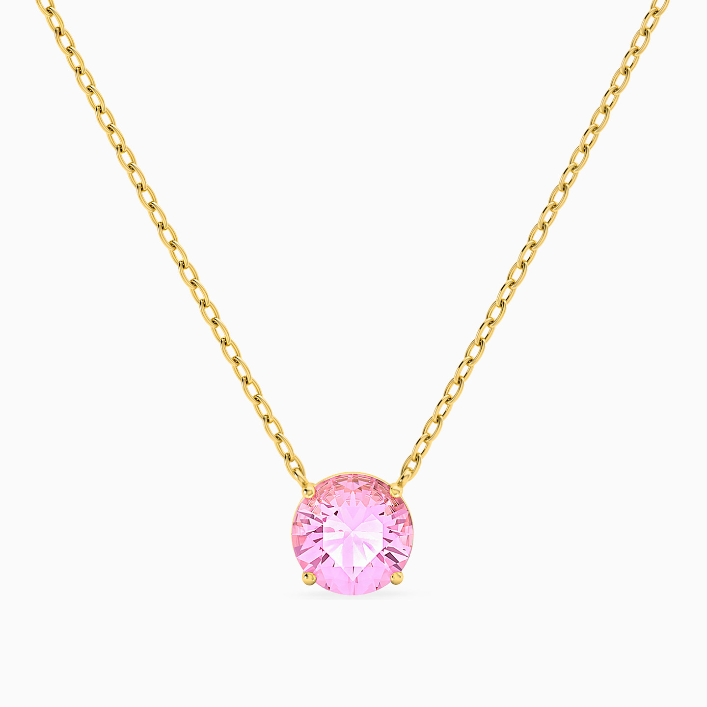 Circle Rose Stone Necklace in 18K Gold Circle Rose Stone Necklace in 18K Gold