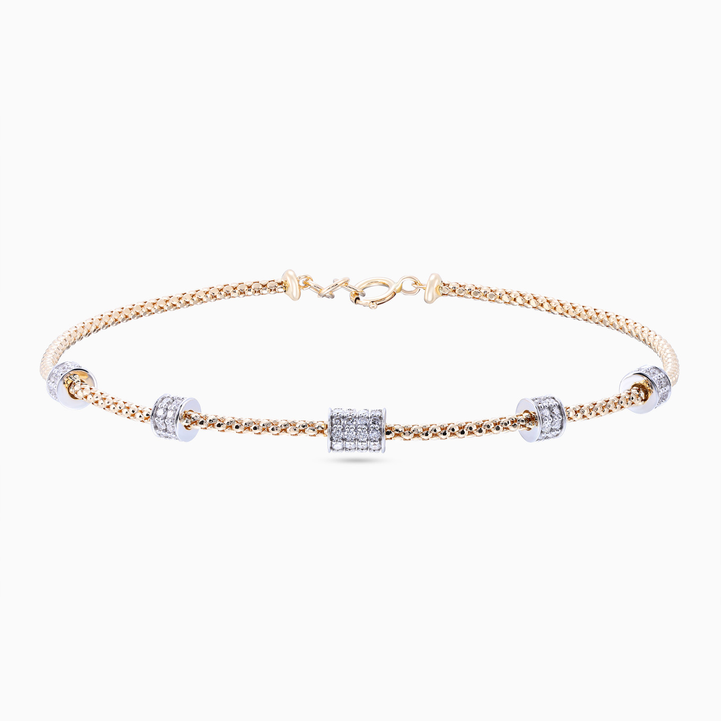 Units Diamond Popcorn Chain Bracelet in 18K Gold Units Diamond Popcorn Chain Bracelet in 18K Gold