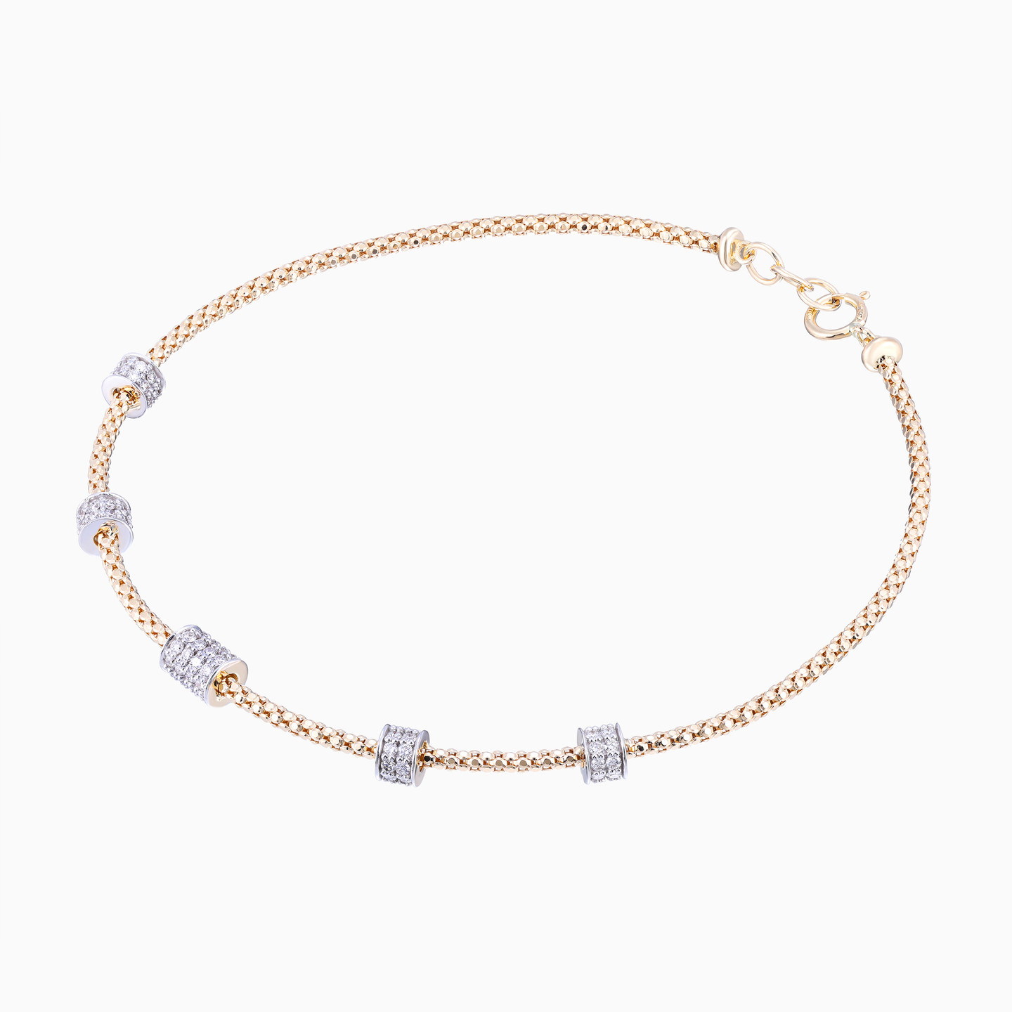 Units Diamond Popcorn Chain Bracelet in 18K Gold - 2 Units Diamond Popcorn Chain Bracelet in 18K Gold - 2