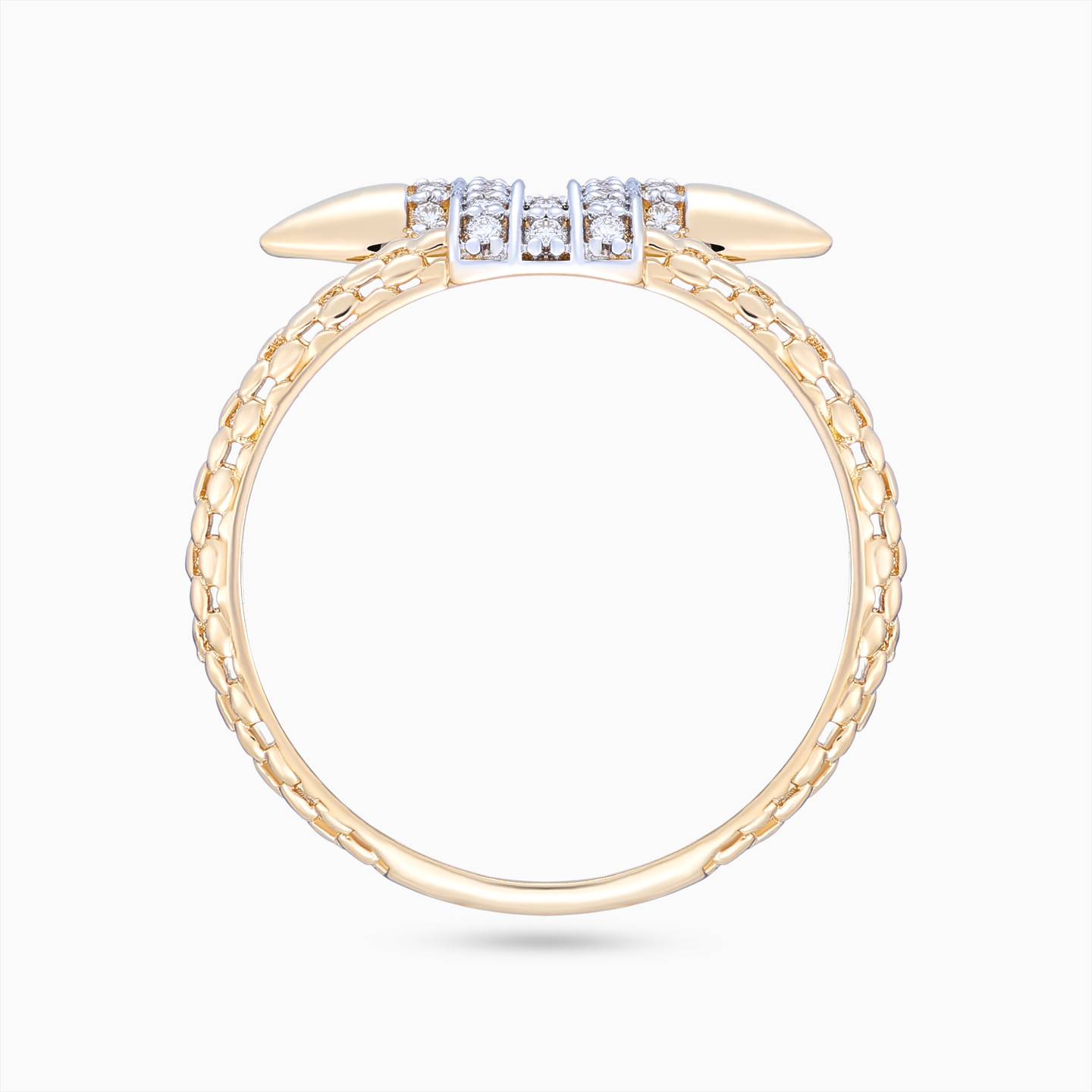 Pointy Diamond Popcorn Ring in 18K Gold - 3 Pointy Diamond Popcorn Ring in 18K Gold - 3