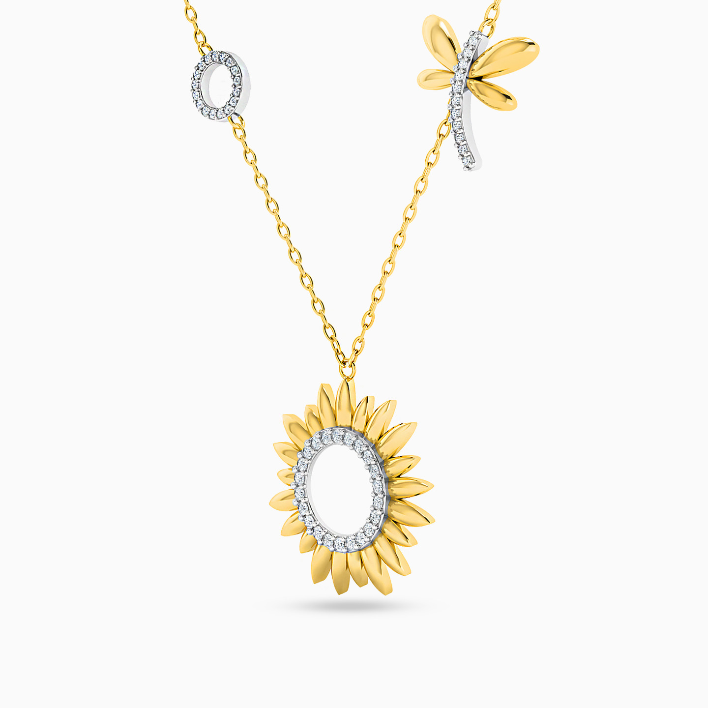 18K Gold Diamond Chain Necklace - 2