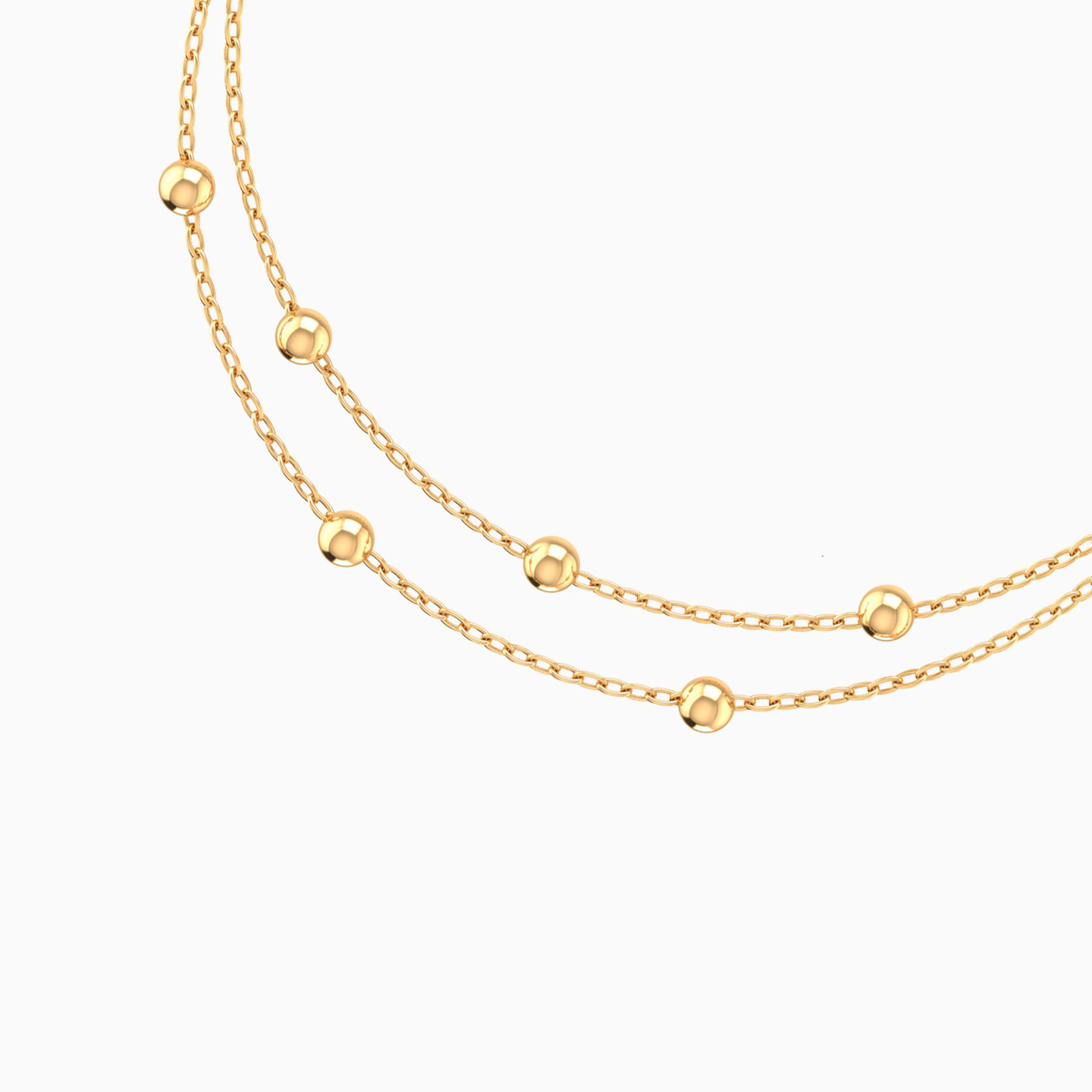 Round Chain Bracelet in 18K Gold - 4 Round Chain Bracelet in 18K Gold - 4