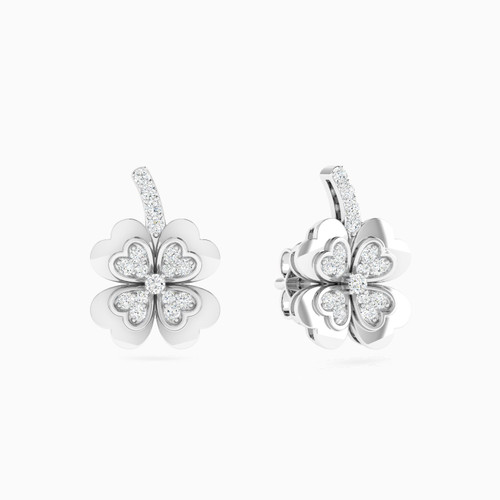 LDE960 - Four Petal Clover Diamond Stud Earrings in 18K Gold - CSER813-1.jpg