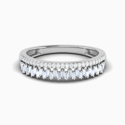 LDR4107 - Baguette & Round Diamond Split Shank Ring in 18K Gold - RN427223W18DI1-1.webp