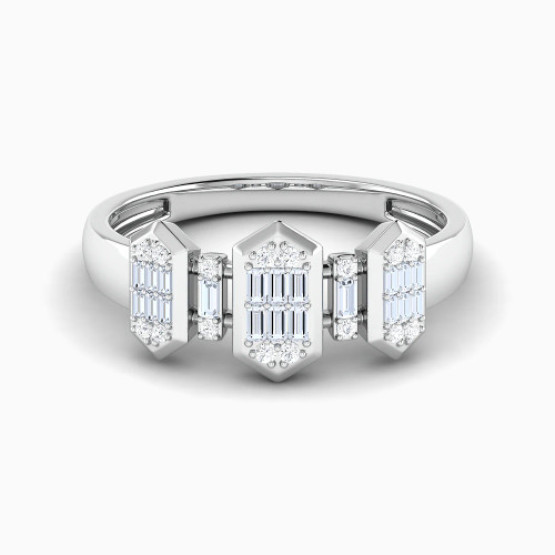 LDR4075 - Three Hexagons Diamond Ring in 18K Gold - RN424491W18DI1-1.webp