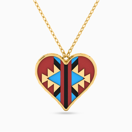 LIN54 - Heart Colored Stones Necklace in 18K Gold - 111405180236-1.jpg