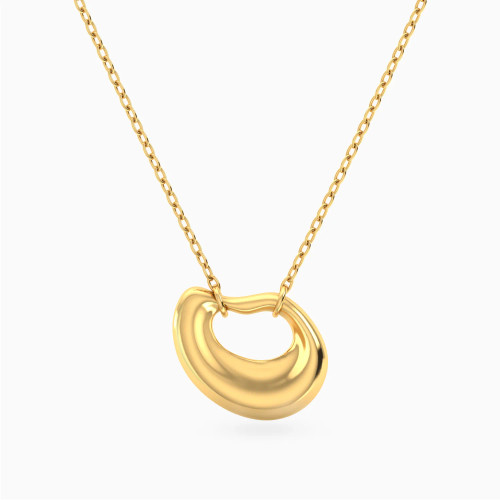 MLN2112 - Fluid Rounded Shape Necklace in 18K Gold - 21046111309-1.webp