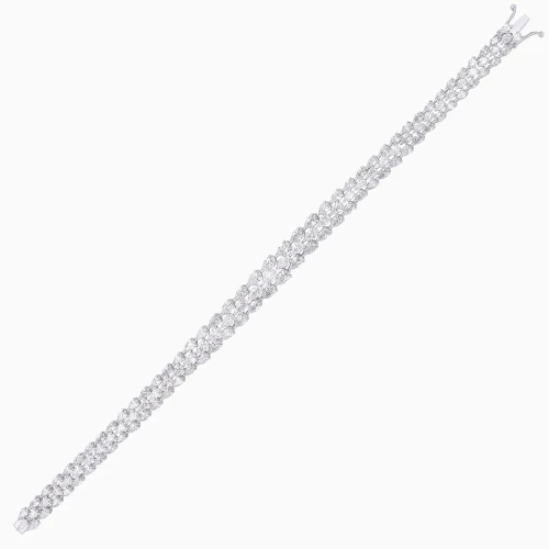 LDB835 - Leaves Pear Cut Diamond Bracelet in 18K Gold - GMB00149-4.webp