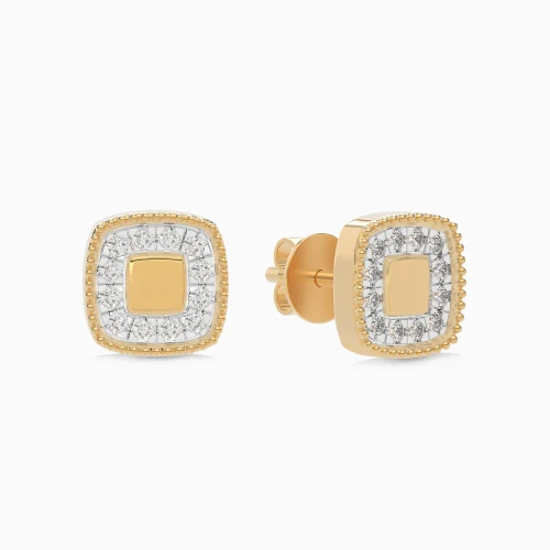 LDE1041 - Square Halo Diamond Stud Earrings in 18K Gold - SAE03077-1.webp