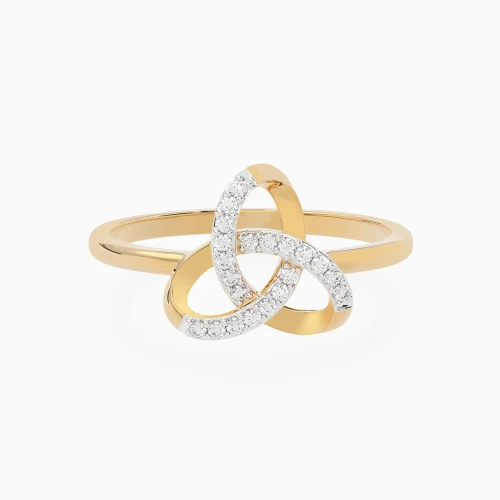 LDR4155 - Triquetra Diamond Ring in 18K Gold - SAR04407-1.webp