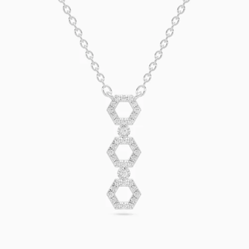 LDN2731 - Three Hexagonal Frames Diamond Necklace in 18K Gold - SAP04984-1.webp