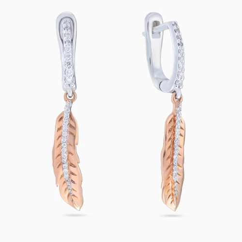 MLE343 - Feather Diamonds Drop Earrings in 18K Gold - 20976-1.webp