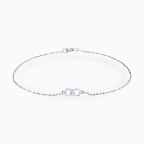 LDB853 - Bow Tie Diamond Chain Bracelet in 18K Gold - BR-0107M-1.webp