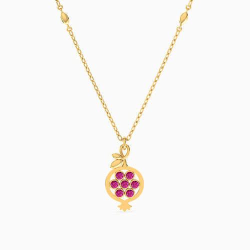 MLN1059 - Pomegranate Rose Stone Necklace in 18K Gold - 21046110992-1.jpg