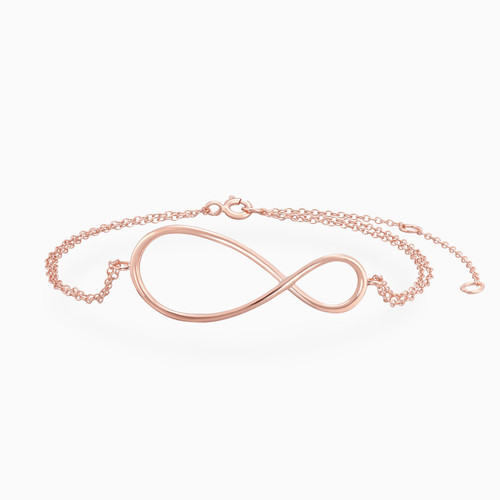 WB316 - Infinity Chain Bracelet in Rose Gold Plating - BR51-1.jpg