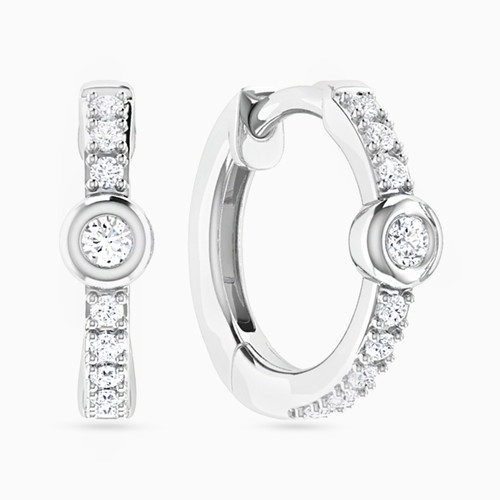 LDE515 - Circle Diamond Hoop Earrings in 18K Gold - HP400723W18DI1-1.jpg