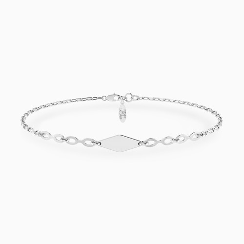 WB410 -  Lozenge Center Chain Bracelet in Silver - 167101400131200-1.jpg