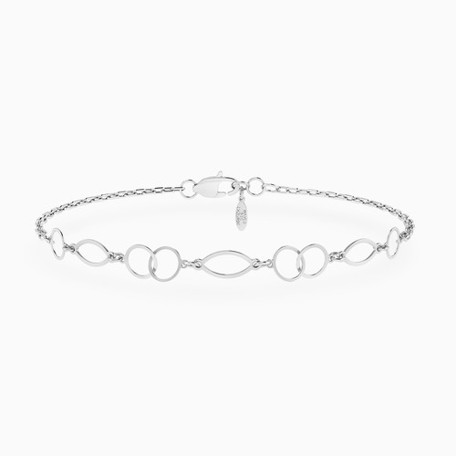 WB411 -  Marquise & Round Links Chain Bracelet in Silver - 167101400141200-1.jpg