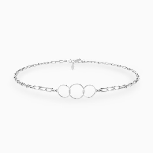 WB412 -  Round Links Chain Bracelet in Silver - 167101400151200-1.jpg
