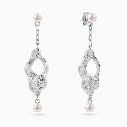 WE398 - Elongated Open Freeform Pearl Drop Earrings in Sterling Silver - 167031100161001-1.webp