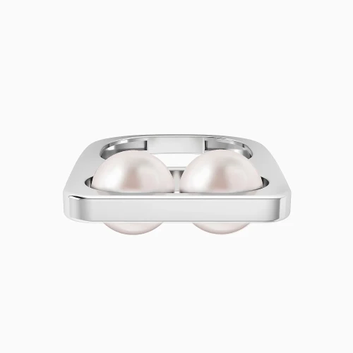WR476 - Elevated Surface & Two Pearls Ring in Silver (Size 14) - 167021100721141-1.webp