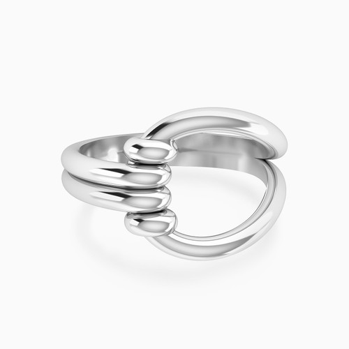 WR438 - Loop & Twisting Bands Split Shank Ring in Silver (Size 16) - 167021100591160-1.jpg
