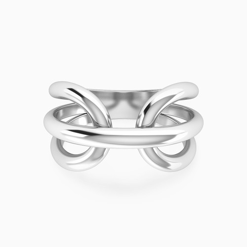WR434 - Mirrored Loops Ring in Silver (Size 14) - 167021100581140-1.jpg