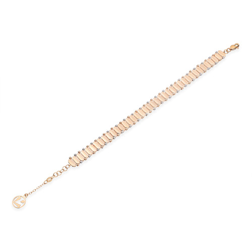 LGB840 - Hexagonal Units & Beads Chain Bracelet in 21K Gold - 22010110667-1 .jpg