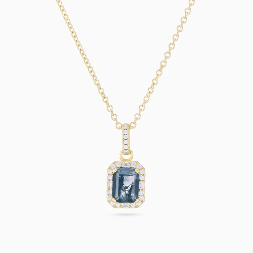 WN642 - Rectangular Colored Stone Gold Plated Necklace - SP13113A-1.webp