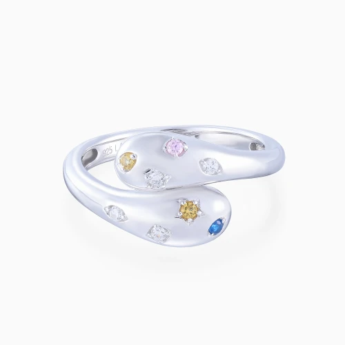 WR511 - Bypass Colored Stones Ring in Sterling Silver - GR03226A-1.webp