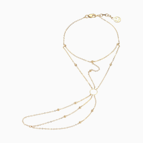 LGB853 - Double Finger Loops Beaded Hand Chain in 21K Gold - 22013020045-1 .jpg