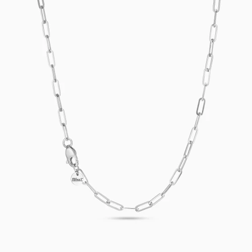 MLN2286 - Paperclip Chain Necklace in 18K White Gold - 21046310002-1.webp
