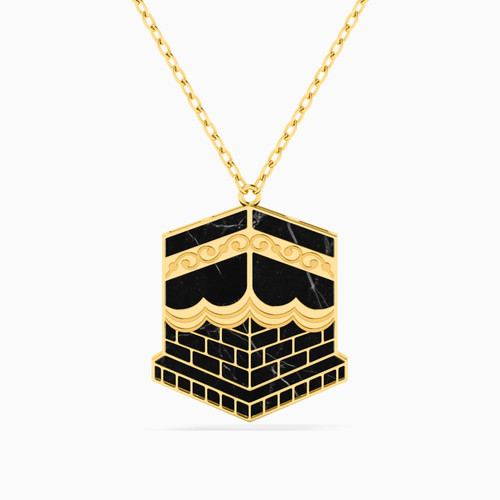 LIN491 - Holy Kaaba Black Stone Necklace in 18K Gold - 111405190150-1.jpg