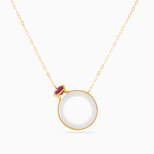 LIN794 - Ring Colored Stones Necklace in 18K Gold - 111408100008-1.jpg