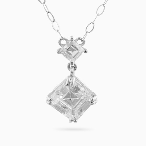 LIN733 - Square Cubic Zirconia Necklace in 18K Gold - 111401200047-1.jpg